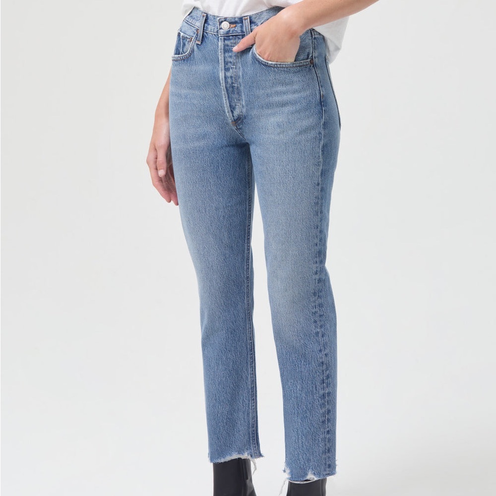 Riley High Rise Cropped Jeans in Color Haven